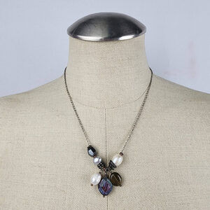 Silpada 925 Sterling Silver Hematite Pearl Abalone Shell Necklace